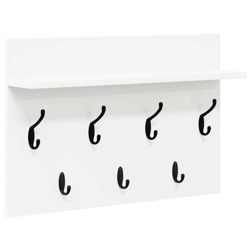 vidaXL Τοίχου Κρεμάστρα Επιτοίχιο Λευκό 60 x 40 x 12 cm