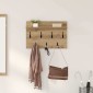 vidaXL Τοίχου Κρεμάστρα Επιτοίχιο Artisan Oak 60 x 40 x 12 cm
