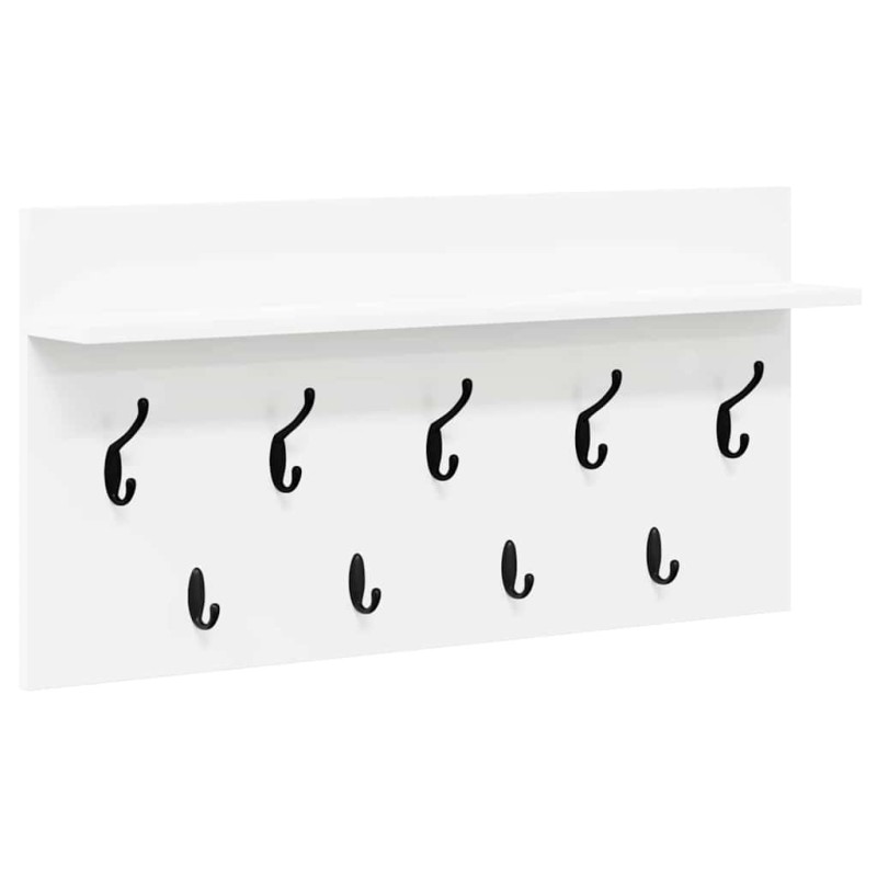 vidaXL Τοίχου Κρεμάστρα Επιτοίχιο Λευκό 80 x 40 x 12 cm