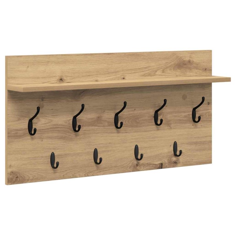 vidaXL Τοίχου Κρεμάστρα Επιτοίχιο Artisan Oak 80 x 40 x 12 cm