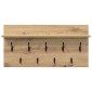 vidaXL Τοίχου Κρεμάστρα Επιτοίχιο Artisan Oak 80 x 40 x 12 cm