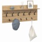 vidaXL Τοίχου Κρεμάστρα Επιτοίχιο Artisan Oak 100 x 40 x 12 εκ