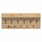 vidaXL Τοίχου Κρεμάστρα Επιτοίχιο Artisan Oak 100 x 40 x 12 εκ