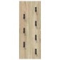 vidaXL Τοίχου Κρεμάστρα Επιτοίχιο Δρύς Sonoma 30 x 1,5 x 80 εκ.