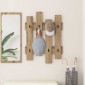 vidaXL Τοίχου Κρεμάστρα Επιτοίχιο Artisan Oak 60 x 3 x 82 εκ.