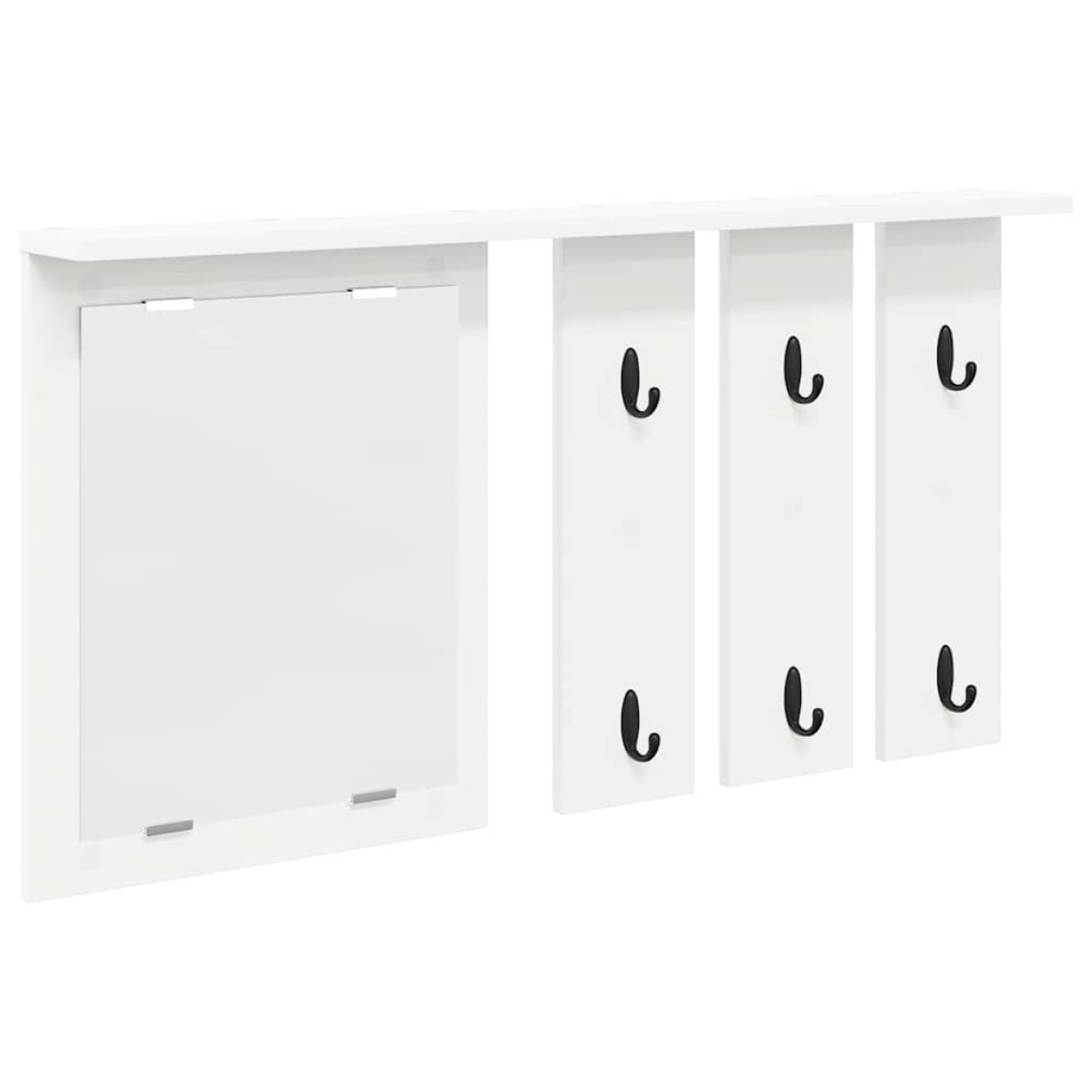 vidaXL Τοίχου Κρεμάστρα Επιτοίχιο Λευκό 85 x 10 x 45 εκ.