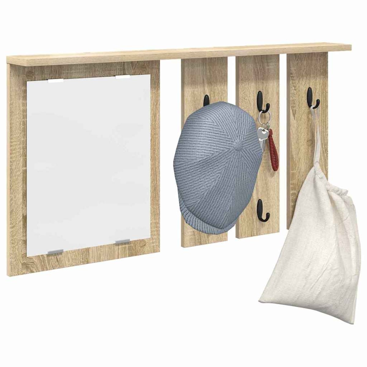 vidaXL Τοίχου Κρεμάστρα Επιτοίχιο Sonoma Δρυς 85 x 10 x 45 εκ.