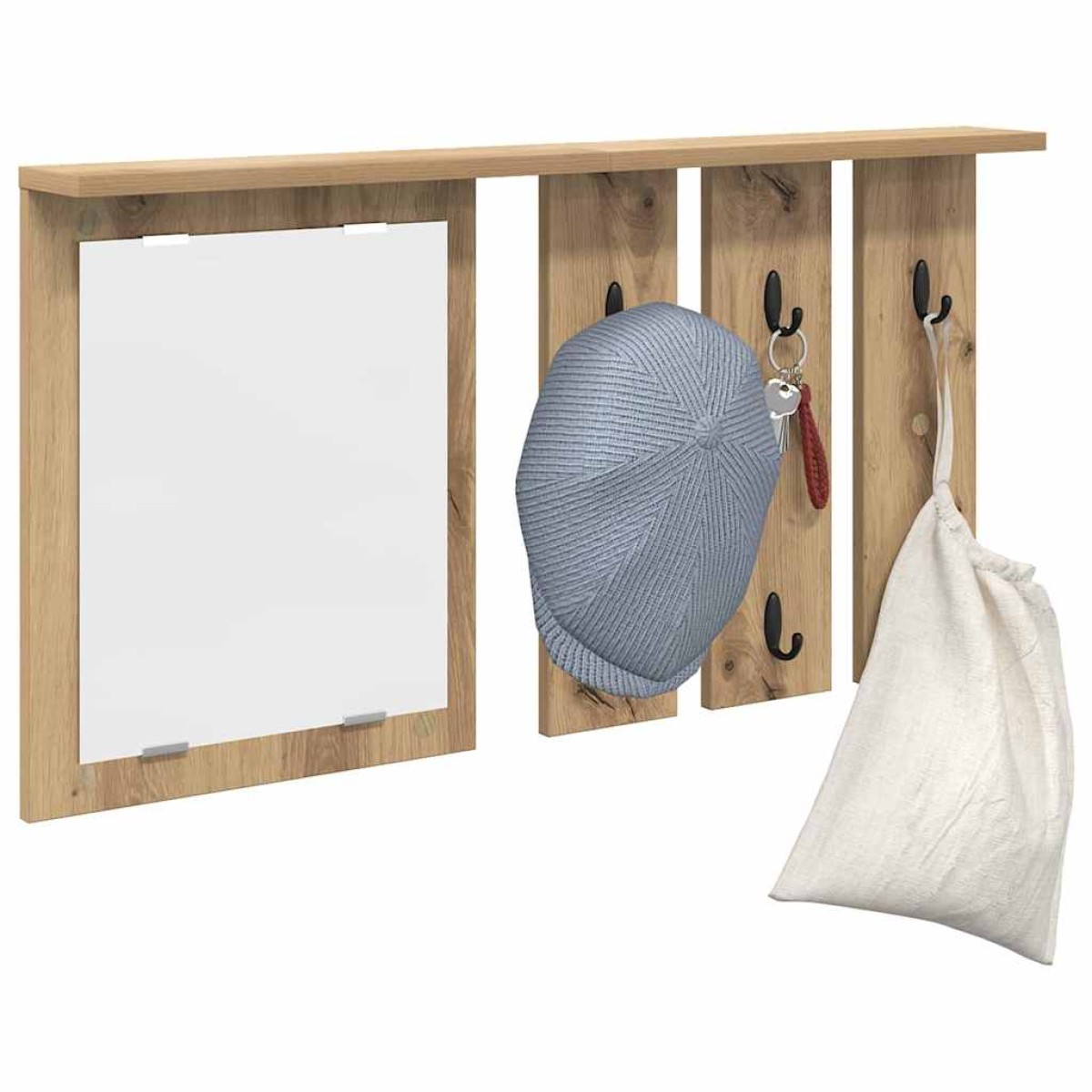 vidaXL Τοίχου Κρεμάστρα Επιτοίχιο artisan δρυς 85 x 10 x 45 εκ.