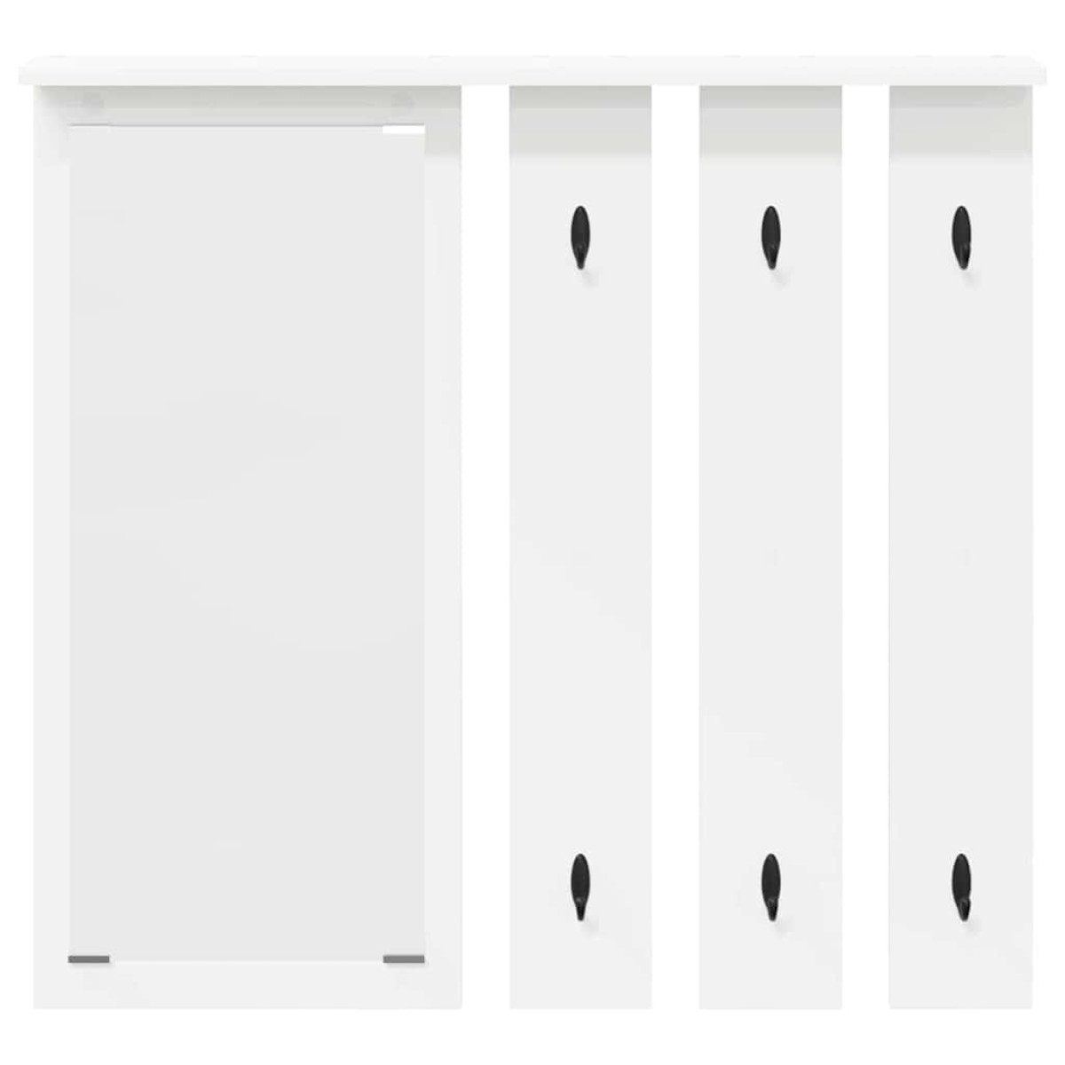 vidaXL Τοίχου Κρεμάστρα Επιτοίχιο Λευκό 84 x 10 x 80 εκ.