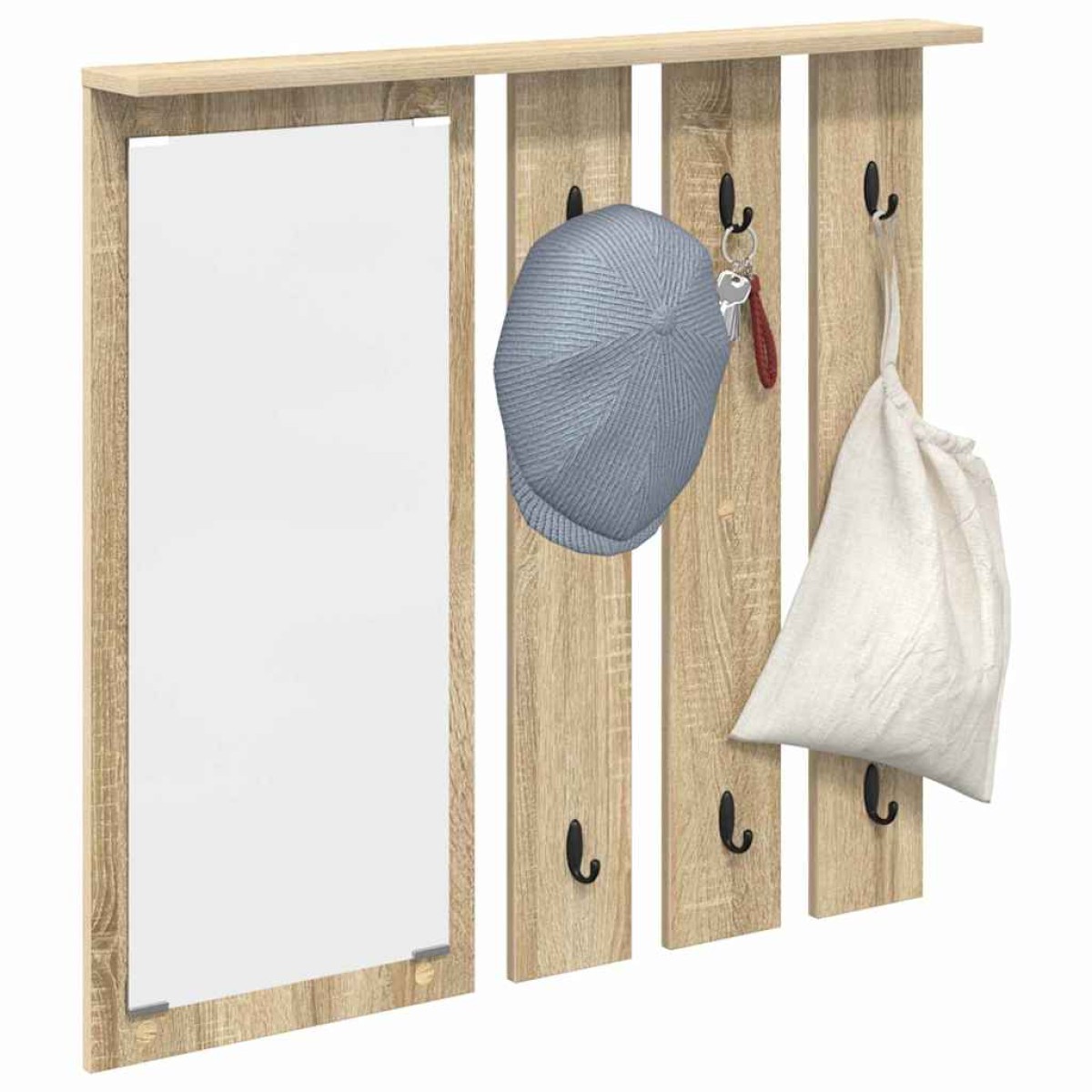 vidaXL Τοίχου Κρεμάστρα Επιτοίχιο Sonoma Δρυς 84 x 10 x 80 εκ.