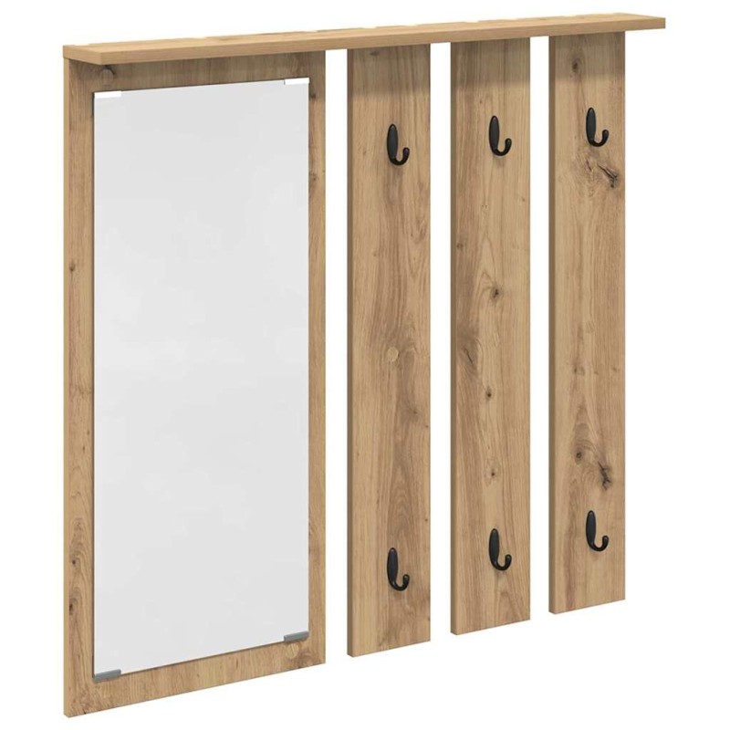 vidaXL Τοίχου Κρεμάστρα Επιτοίχιο artisan δρυς 84 x 10 x 80 εκ.