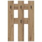 vidaXL Τοίχου Κρεμάστρα Επιτοίχιο Artisan Oak 65 x 3 x 100 εκ.
