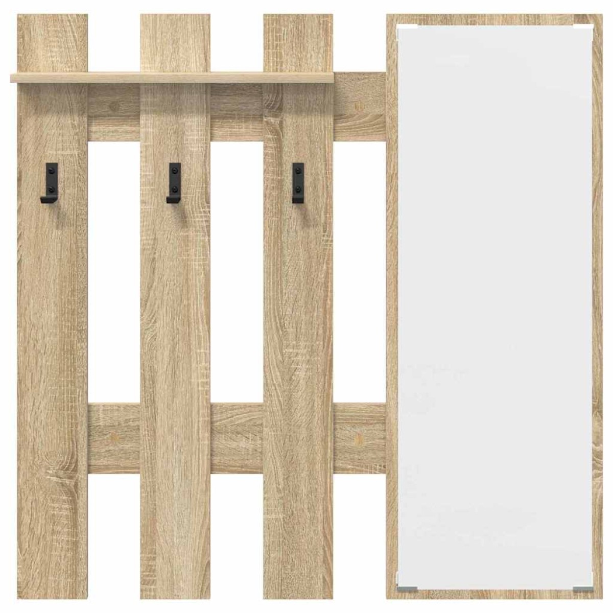 vidaXL Τοίχου Κρεμάστρα Επιτοίχιο Δρύς Sonoma 100 x 10 x 100 εκ.