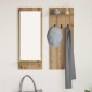vidaXL Τοίχου Κρεμάστρα Επιτοίχιο Artisan Oak 70 x 10 x 90 εκ.