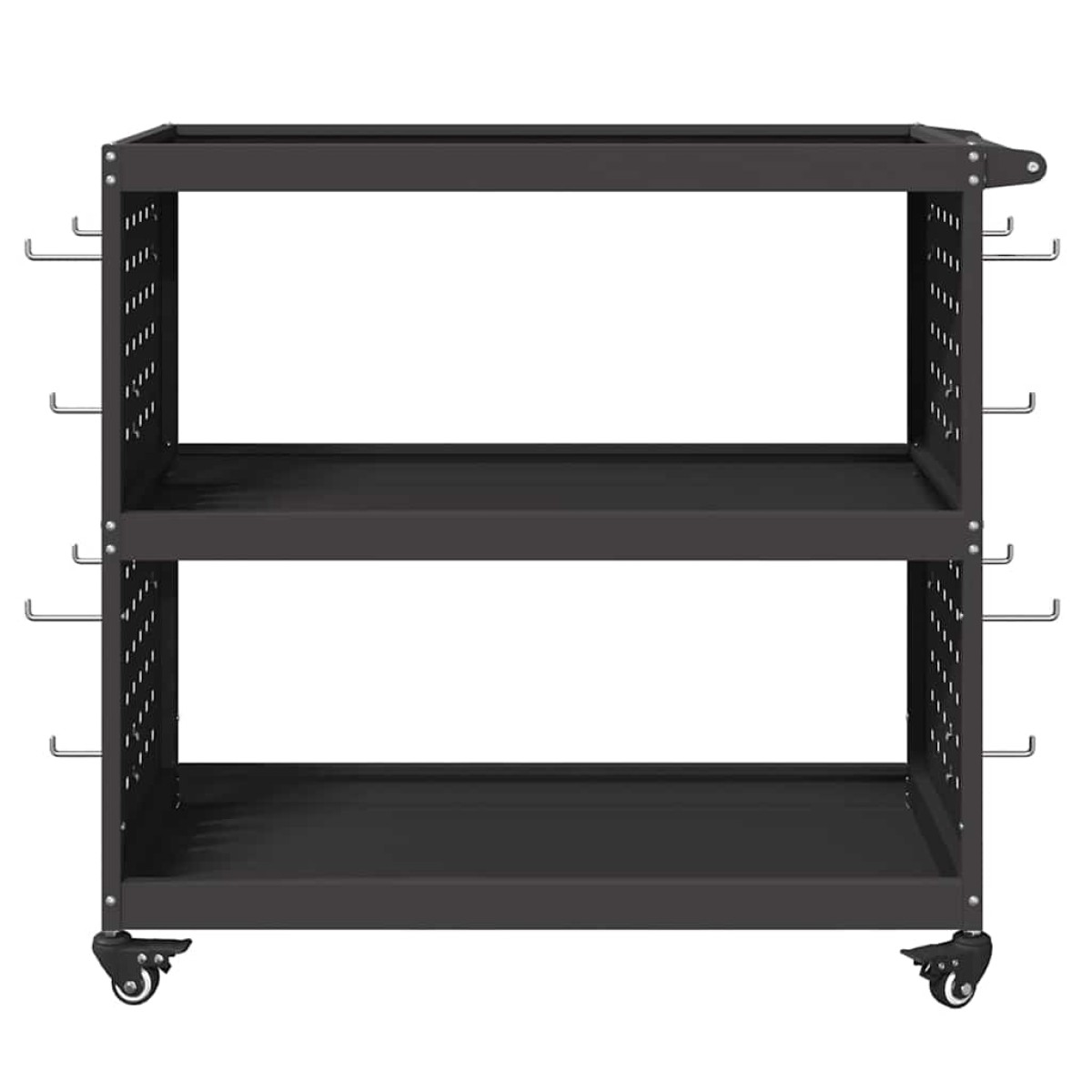 vidaXL Καρότσι εργαλείων Μαύρο 75 x 35 x 73 εκ. Ψυχρής έλασης χάλυβας
