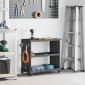 vidaXL Καρότσι εργαλείων Μαύρο 75 x 35 x 73 εκ. Ψυχρής έλασης χάλυβας