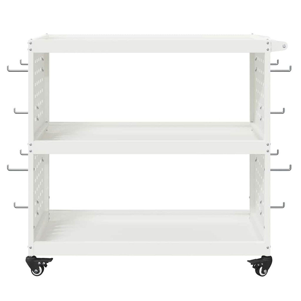 vidaXL Καρότσι εργαλείων Λευκό 75 x 35 x 73 εκ. Ψυχρής έλασης χάλυβας