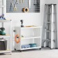 vidaXL Καρότσι εργαλείων Λευκό 75 x 35 x 73 εκ. Ψυχρής έλασης χάλυβας
