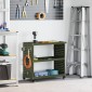 vidaXL Καρότσι εργαλείων με ράφι Ελιά Πράσινη 75 x 35 x 73 εκ.