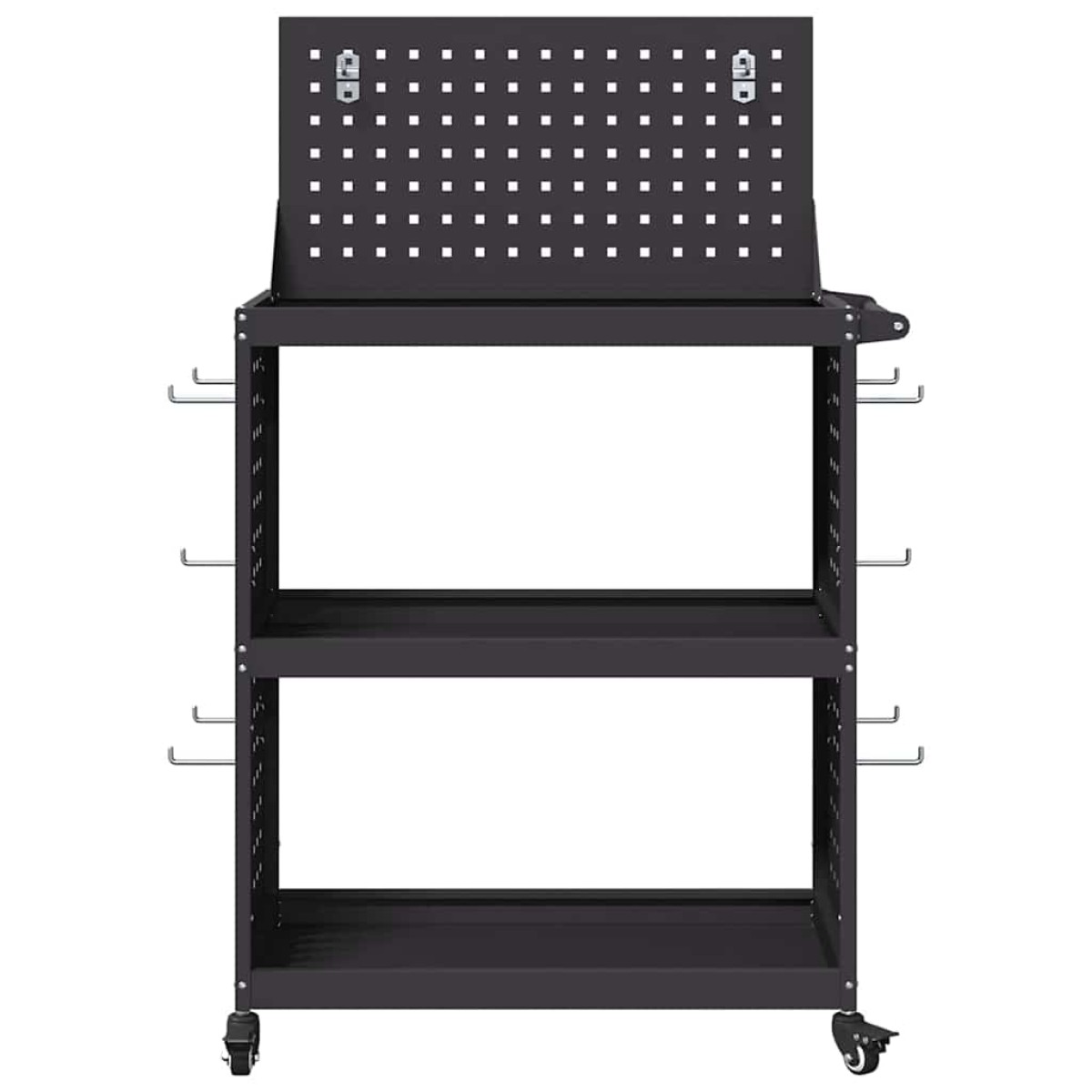 vidaXL Καρότσι εργαλείων Μαύρο 65 x 35 x 111 εκ Ψυχρής έλασης χάλυβας
