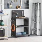 vidaXL Καρότσι εργαλείων Μαύρο 65 x 35 x 111 εκ Ψυχρής έλασης χάλυβας
