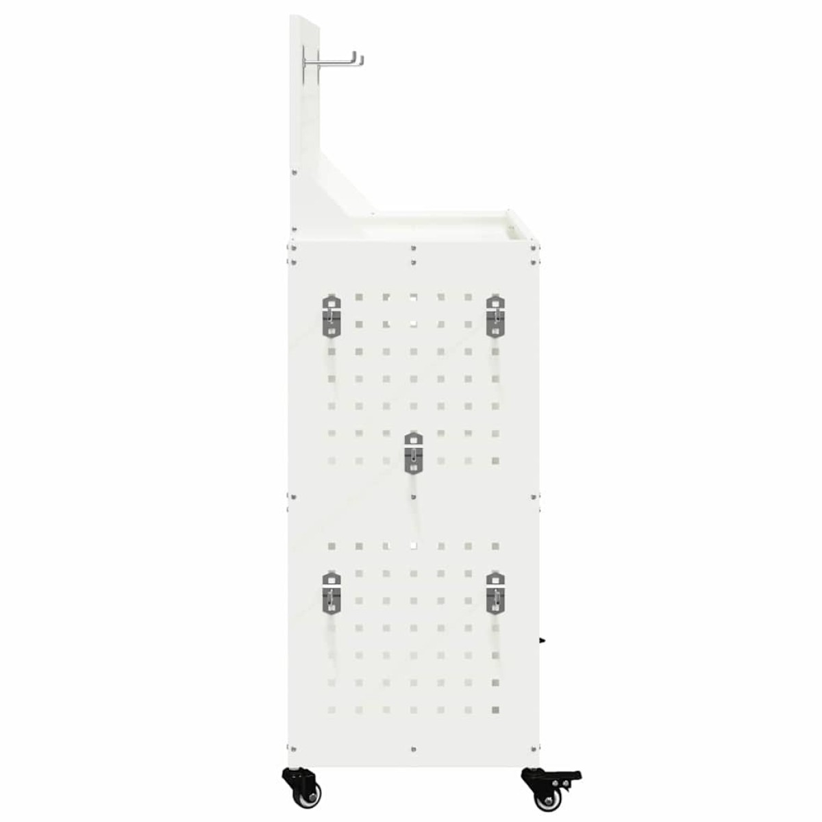 vidaXL Καρότσι εργαλείων Λευκό 65 x 35 x 111 εκ Ψυχρής έλασης χάλυβας