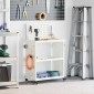 vidaXL Καρότσι εργαλείων Λευκό 65 x 35 x 111 εκ Ψυχρής έλασης χάλυβας