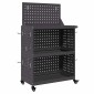 vidaXL Καρότσι εργαλείων Μαύρο 65 x 35 x 111 εκ Ψυχρής έλασης χάλυβας