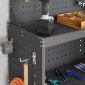 vidaXL Καρότσι εργαλείων Μαύρο 65 x 35 x 111 εκ Ψυχρής έλασης χάλυβας