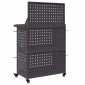 vidaXL Καρότσι εργαλείων Μαύρο 65 x 35 x 111 εκ Ψυχρής έλασης χάλυβας