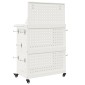 vidaXL Καρότσι εργαλείων Λευκό 65 x 35 x 111 εκ Ψυχρής έλασης χάλυβας