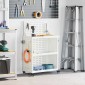 vidaXL Καρότσι εργαλείων Λευκό 65 x 35 x 111 εκ Ψυχρής έλασης χάλυβας