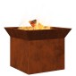 vidaXL Φωτιά Σκ rusty 50 x 50 x 40 cm Ατσάλι σκληρυθέν στον αέρα
