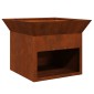vidaXL Φωτιά Σκ rusty 50 x 50 x 40 cm Ατσάλι σκληρυθέν στον αέρα