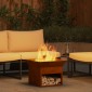vidaXL Φωτιά Σκ rusty 50 x 50 x 40 cm Ατσάλι σκληρυθέν στον αέρα