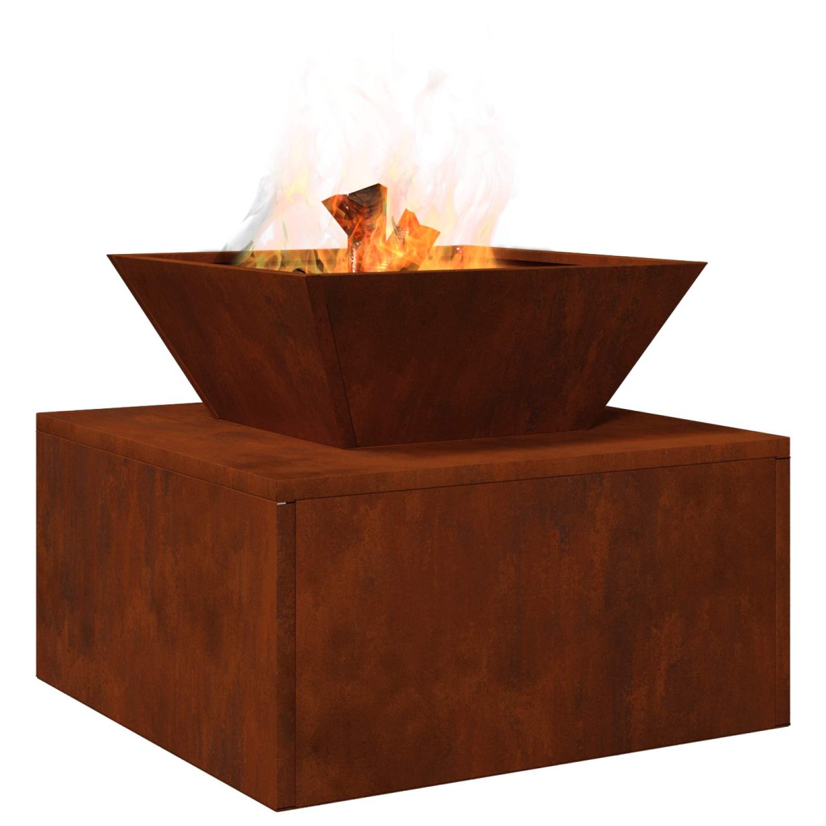 vidaXL Φωτιά Σκ rusty 50 x 50 x 40 cm Ατσάλι Σκληρυθέν στον Αέρα