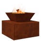 vidaXL Φωτιά Σκ rusty 50 x 50 x 40 cm Ατσάλι Σκληρυθέν στον Αέρα