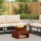 vidaXL Φωτιά Σκ rusty 50 x 50 x 40 cm Ατσάλι Σκληρυθέν στον Αέρα