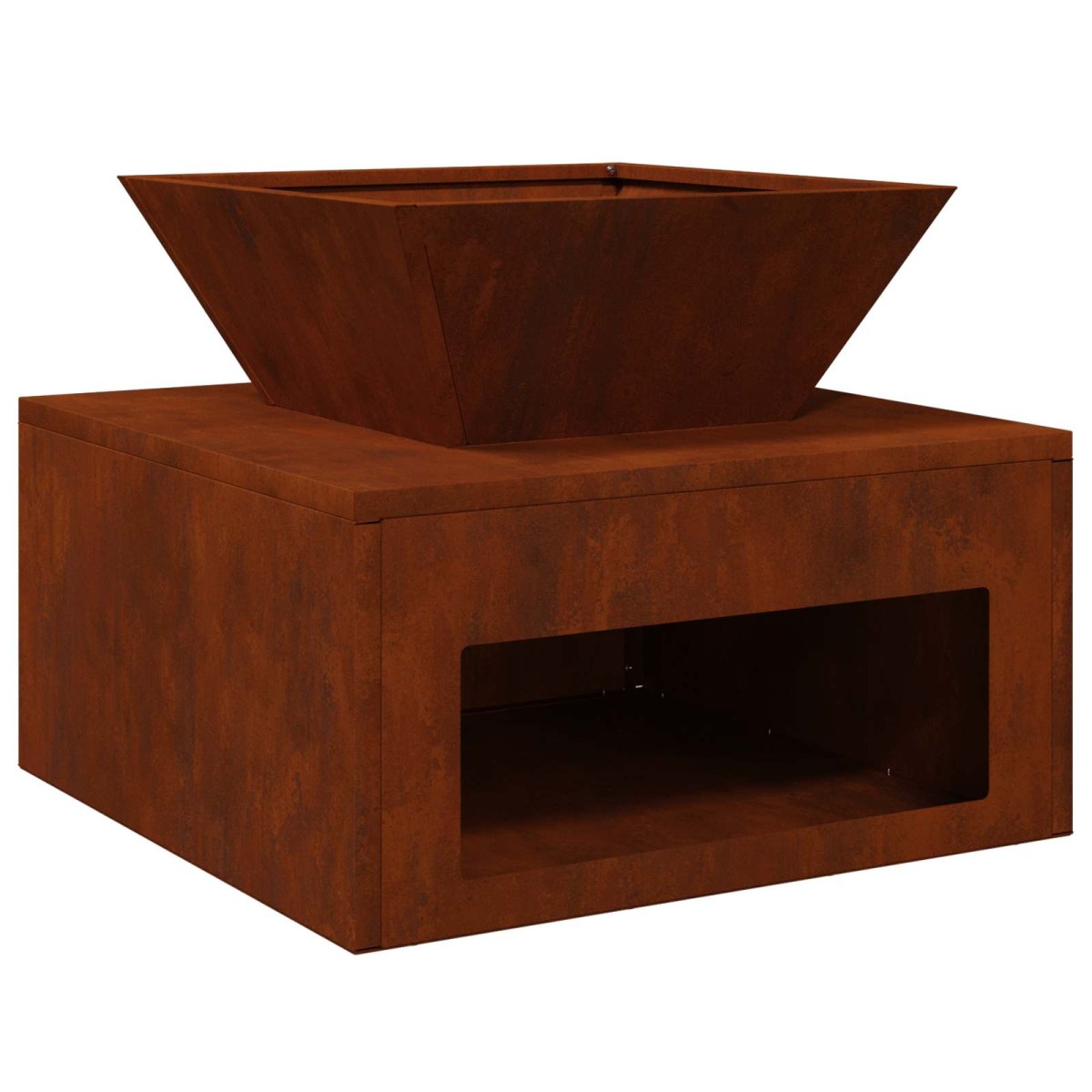 vidaXL Φωτιά Σκ rusty 50 x 50 x 40 cm Ατσάλι Σκληρυθέν στον Αέρα