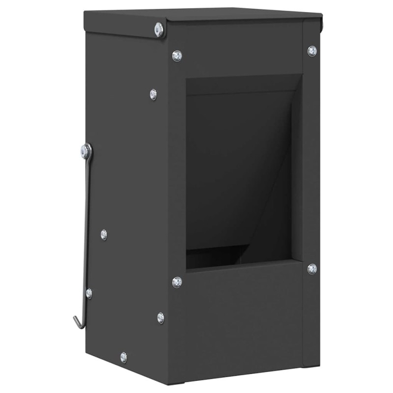 vidaXL Ταΐστρα Χαμστεριών Μαύρο 12,5 x 12,5 x 25 εκ.