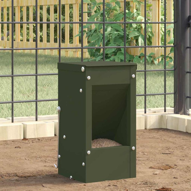 vidaXL Ταΐστρα Χαμστεριών Ελιά Πράσινη 12,5 x 12,5 x 25 εκ.