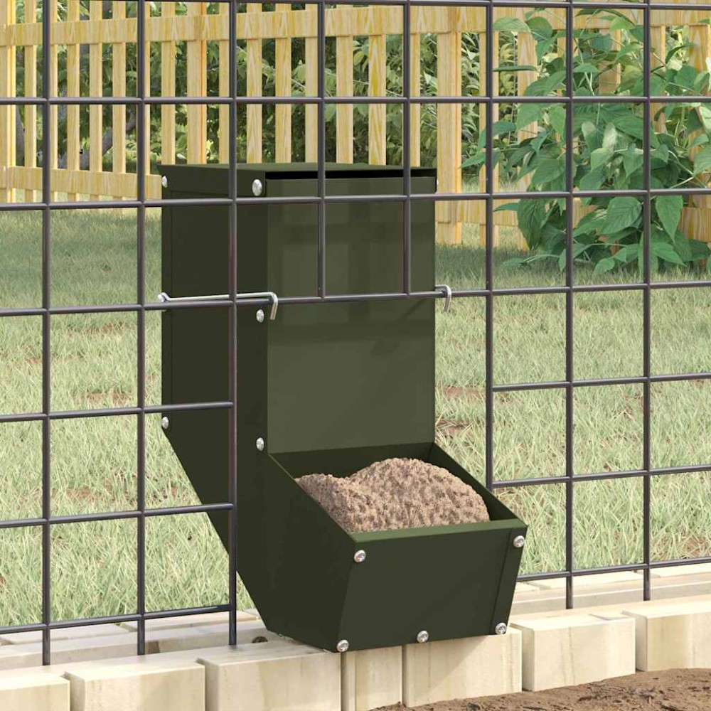 vidaXL Ταΐστρα Χαμστεριών Ελιά Πράσινη 12,5 x 26 x 28,5 εκ 1 κιλό