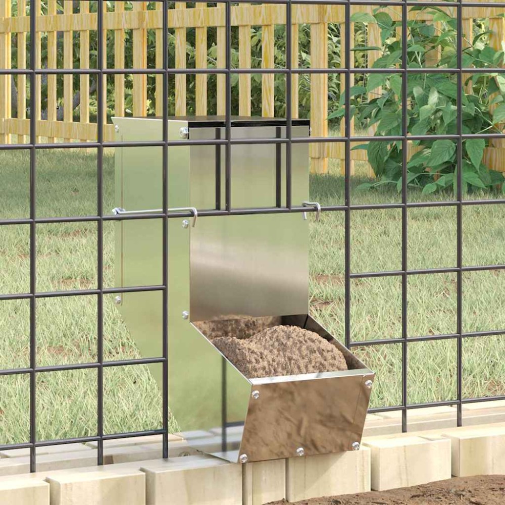 vidaXL Ταΐστρα Χαμστεριών Ασημί 12,5 x 26 x 28,5 εκ 1 κιλό