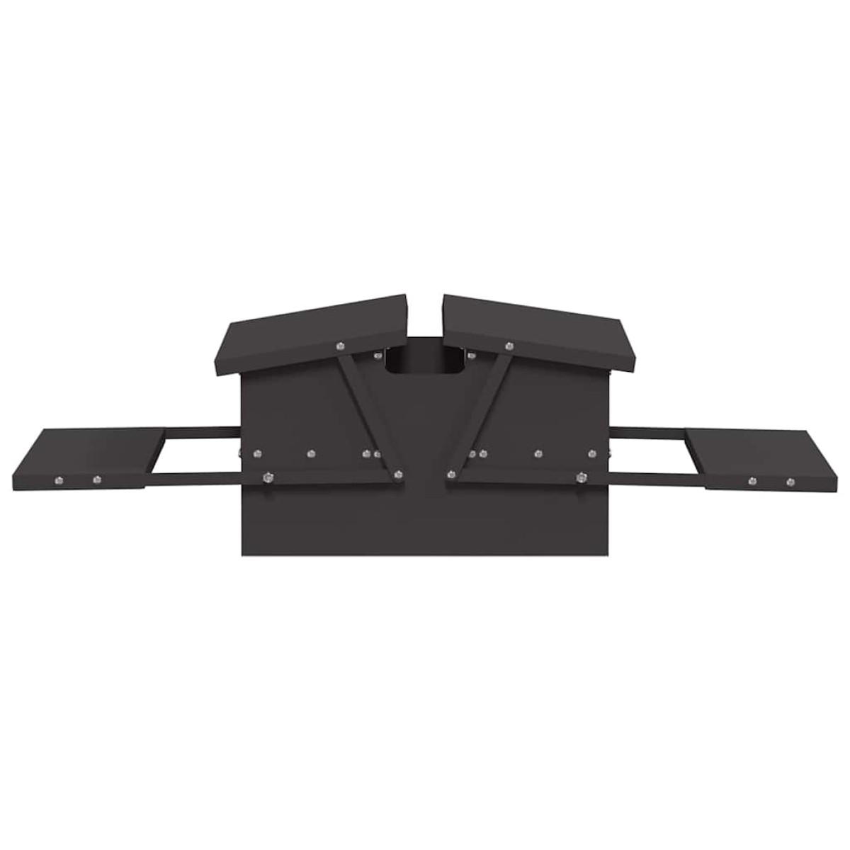 vidaXL Ταΐστρα Κοτόπουλου με Πεντάλ Μαύρο 75 x 53 x 20,5 εκ 10 kg