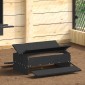 vidaXL Ταΐστρα Κοτόπουλου με Πεντάλ Μαύρο 75 x 53 x 20,5 εκ 10 kg
