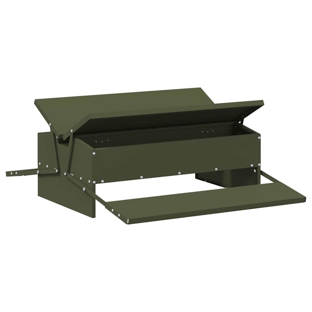vidaXL Ταΐστρα Κοτόπουλου με Πεντάλ Λαδί 75 x 53 x 20,5 εκ 10 kg