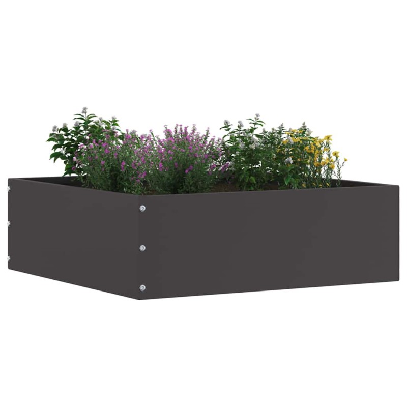 vidaXL Περίγραμμα γκαζόν 6 τμχ. 40 x 40 x 13 cm Ατσάλι Μαύρο