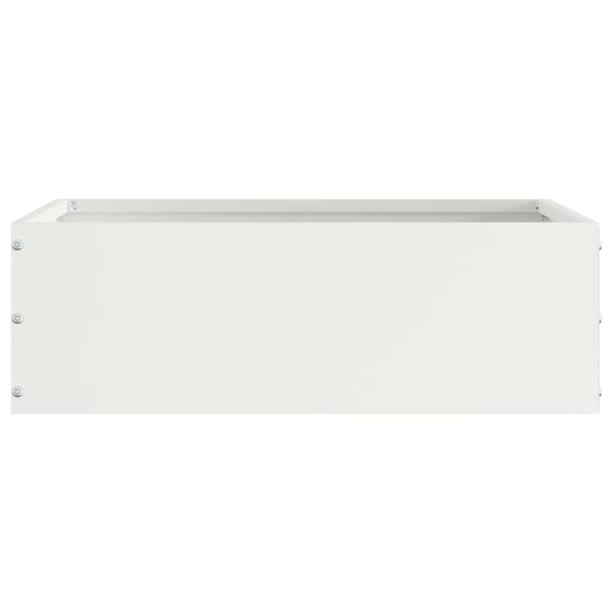 vidaXL Περίγραμμα γκαζόν 40 x 40 x 13 cm Ατσάλι Λευκό