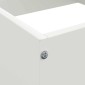 vidaXL Περίγραμμα γκαζόν 40 x 40 x 13 cm Ατσάλι Λευκό