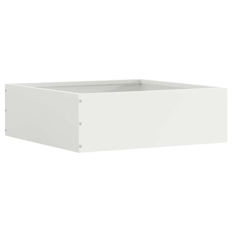 vidaXL Περίγραμμα γκαζόν 40 x 40 x 13 cm Ατσάλι Λευκό